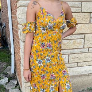 Yellow/orangish floral strappy dress